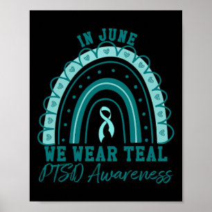 I juni Bära vi Teal Ribbon Rainbow Warrior PTD A Poster