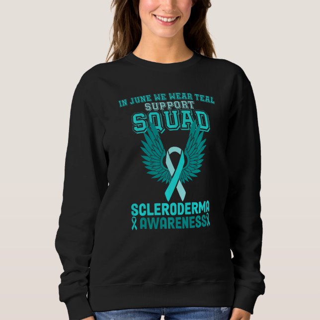 I juni Bäror vi Teal Scleroderma Awareness Month T Shirt (Framsida)