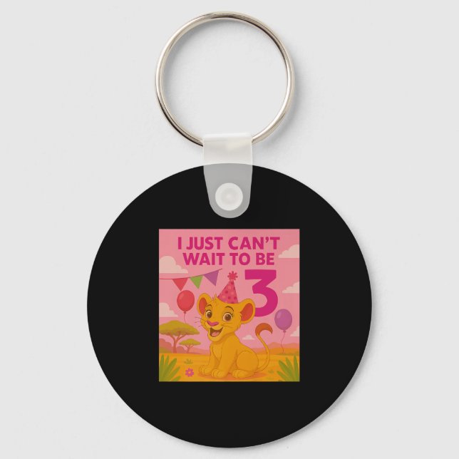 I Just Can't Wait To Be 3 Premium  Nyckelring (Framsida)