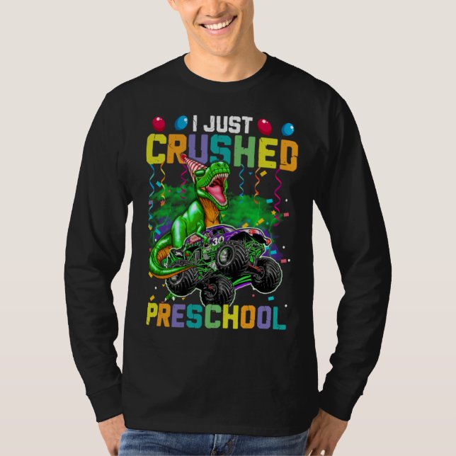 I Just Crushed PreSchool Dinosaur Boys Kids Monste T Shirt (Framsida)