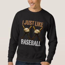 i just like baseball lång ärmad tröja
