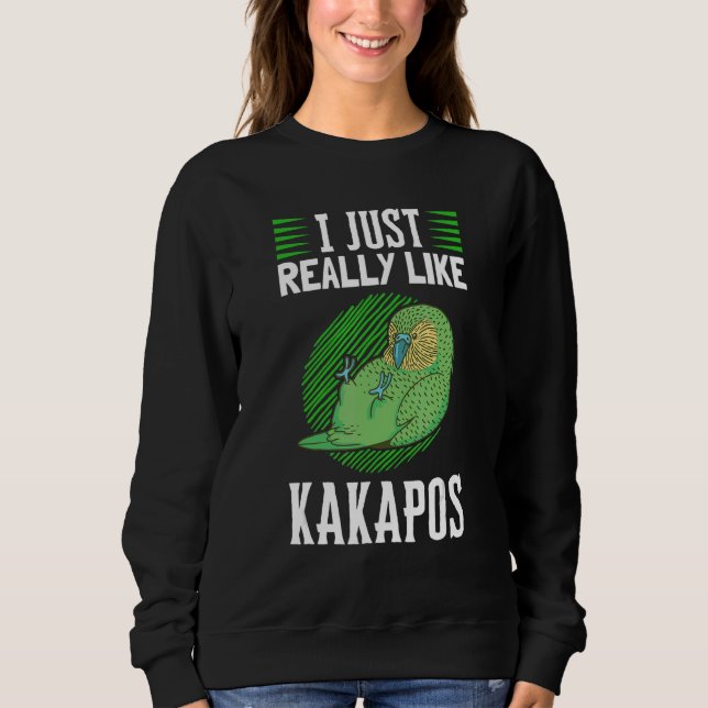 I just like Kakapos New Zealand Parrot Kakapo T Shirt (Framsida)