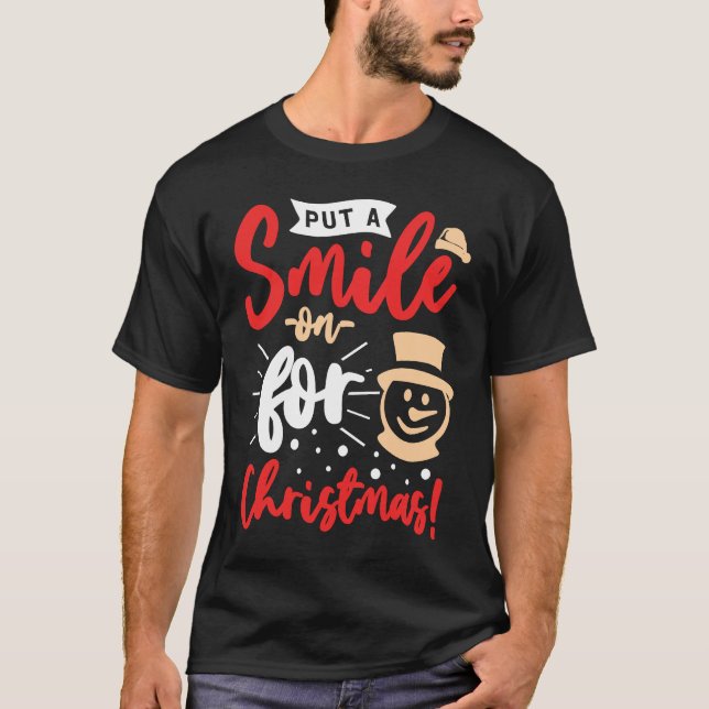 I Just Like To Smile Smiling's My Favorite Christm T Shirt (Framsida)