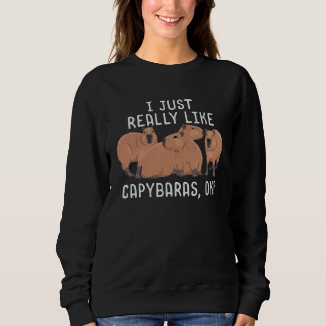 I just really like Capybara  Kids Women Cute Capyb T Shirt (Framsida)