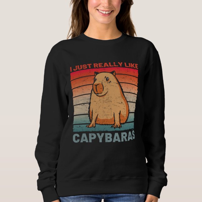 I Just Really Like Capybaras  Capybara T Shirt (Framsida)