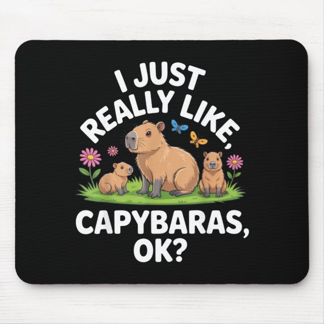 I Just Really Like Capybaras Ok_ Animal Lover Funn Musmatta (Framsidan)