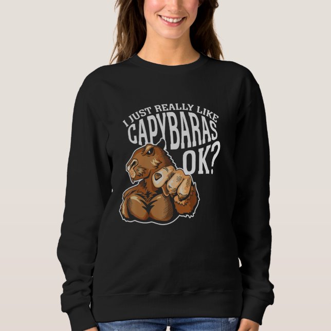 I Just Really Like Capybaras Ok Rodent Capybara An T Shirt (Framsida)