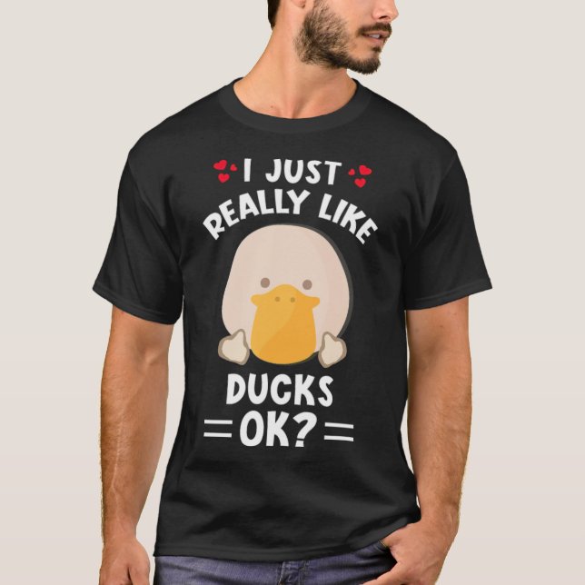 I just really like ducks animal bone  t shirt (Framsida)