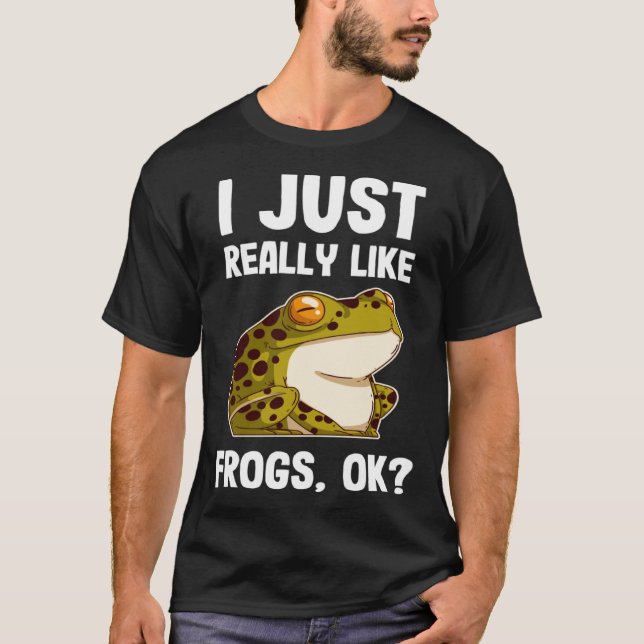 I Just Really Like Frogs  Frog  Tadpole Kids Women T Shirt (Framsida)