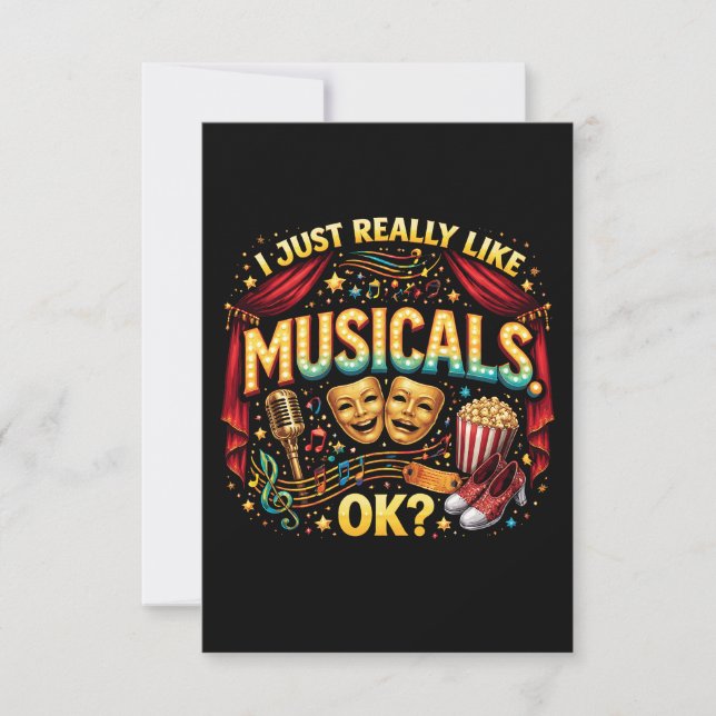 I Just Really Like Musicals, OK? Tack Kort (Framsida)