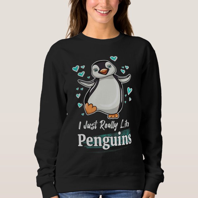 I Just Really Like Penguins T Shirt (Framsida)