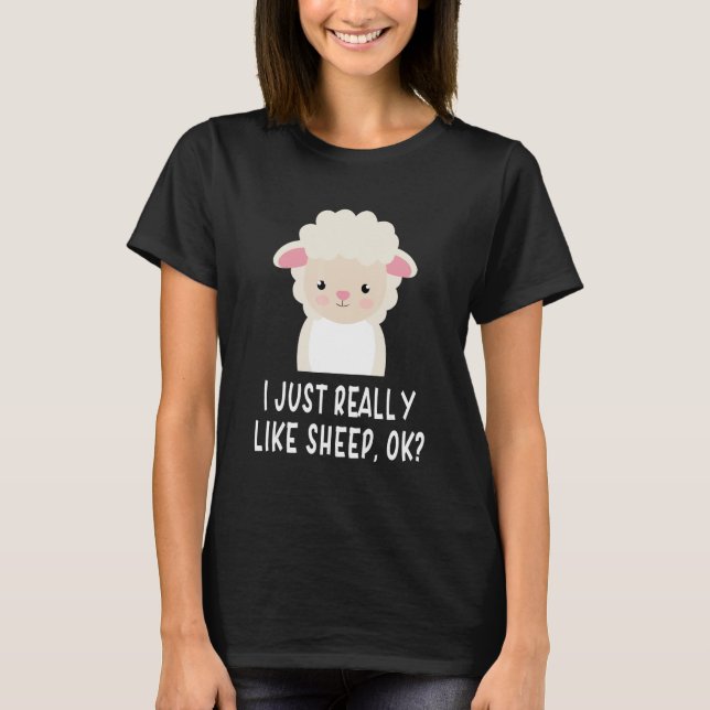 I Just Really Like Sheep Ok for Lamb  & Kids T Shirt (Framsida)
