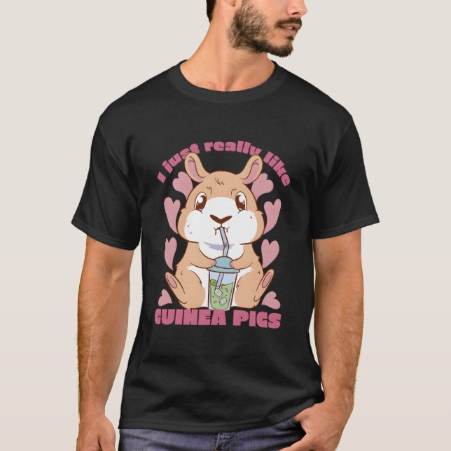 I Just Really Likes Guineas Pigs And Guineas Pig T Shirt (Framsida)