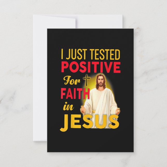 I Just Tested Positive For Faith In Jesus OSA Kort (Framsida)