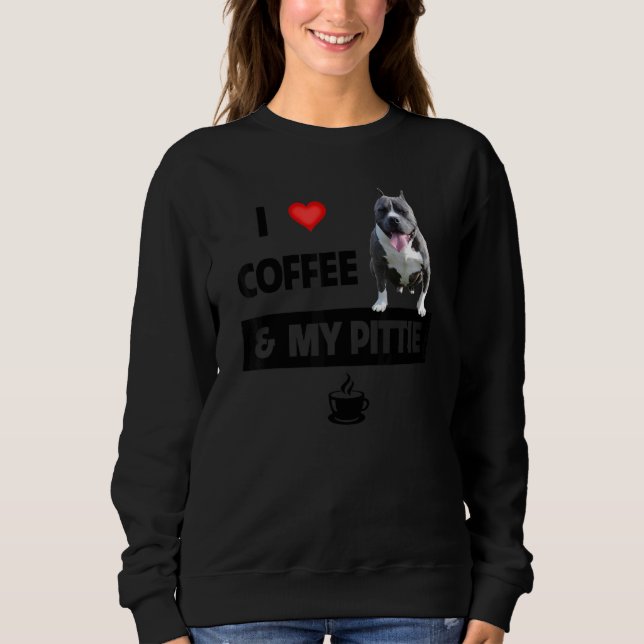 I Kaffe från Kärlek och Pittie Mamma Pappa Pitbull T Shirt (Framsida)