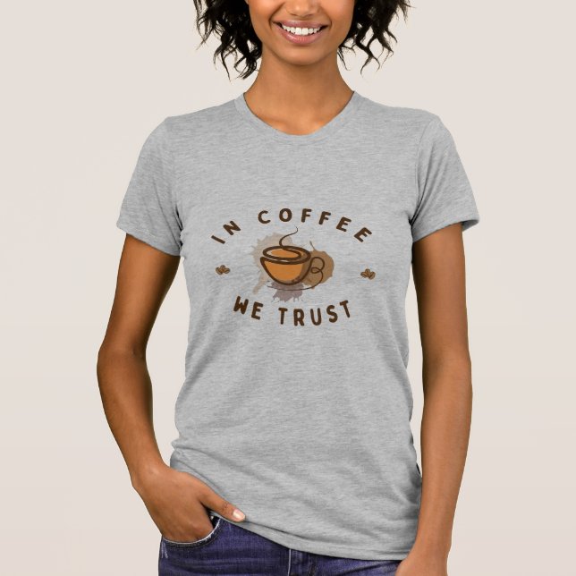 I kaffe litar vi på lustig T-Shirt (Framsida)