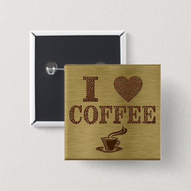I Kaffeknappen Kärlek Knapp (Framsida & baksida)