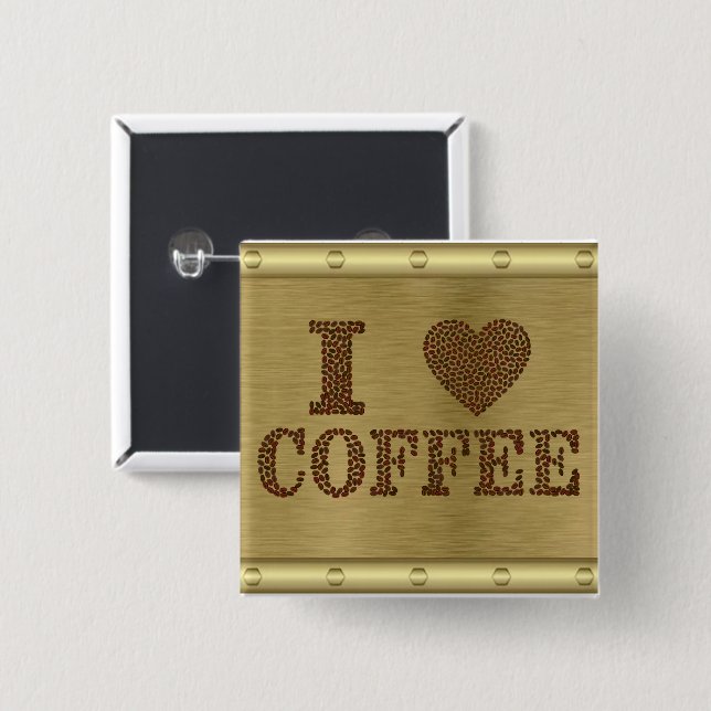 I Kaffeknappen Kärlek Knapp (Framsida & baksida)