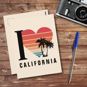 I ♥ Kalifornien Retro Vykort