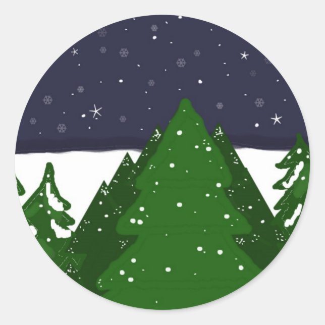 I Kallet Vinter Runt Klistermärke (Framsida)