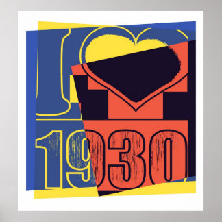 I kärlek 1930 - poster av poppkonst