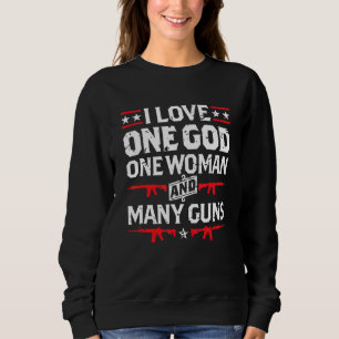 I Kärlek 1 Gud en kvinna och många vapen Perfekt S T Shirt