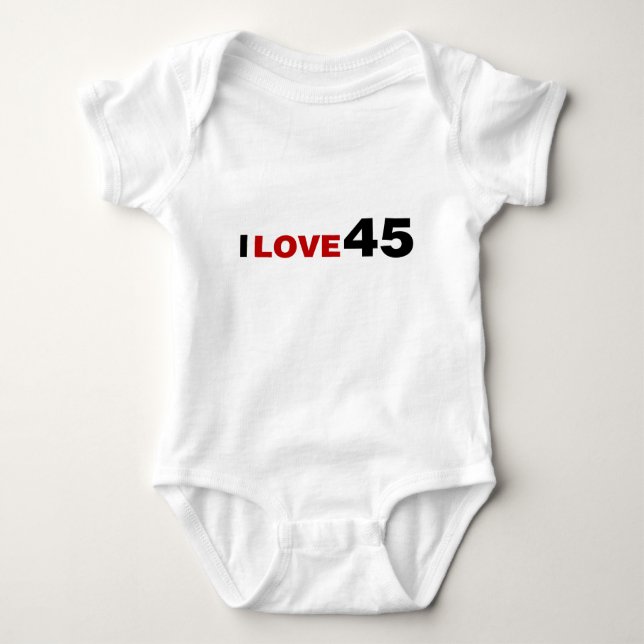 I Kärlek 45 Baby Bodykostym T Shirt (Framsida)