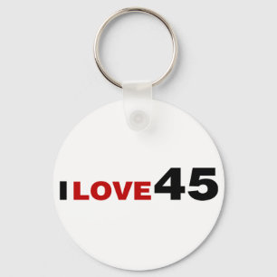 I Kärlek 45 Keychain Nyckelring