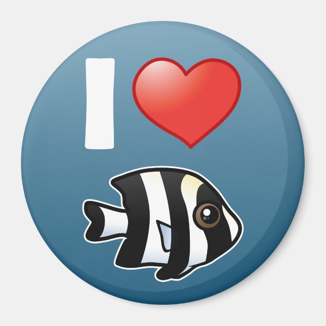I Kärlek 4 Rand Damselfish Magnet (Framsidan)