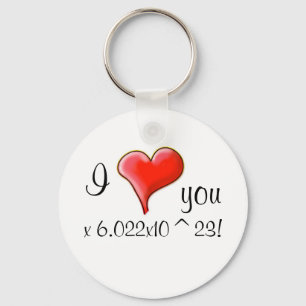 I kärlek 6.022 x 10^23! nyckelring