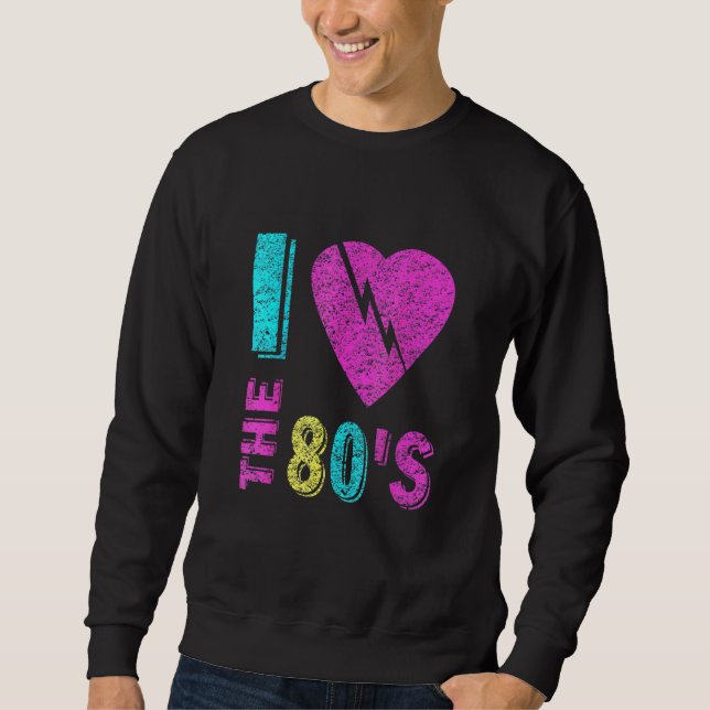 I Kärlek 80:s 90:e Costume Party Tee Lång Ärmad Tröja (Framsida)