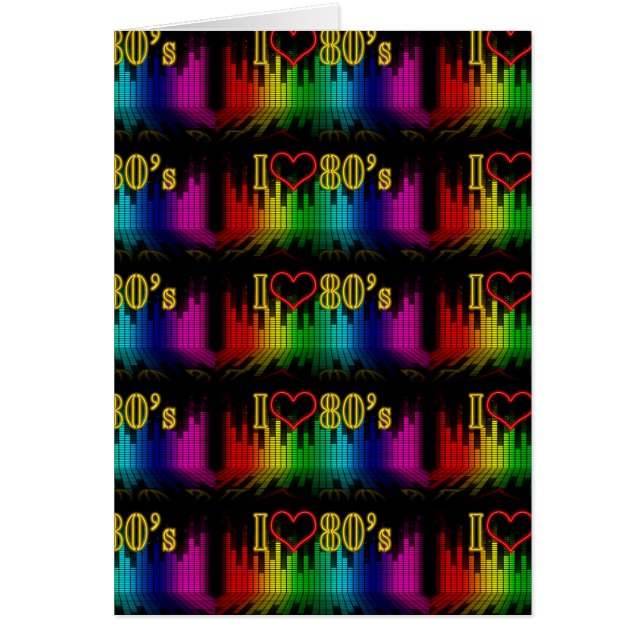 i kärlek 80-talet hälsningskort (Framsidan)