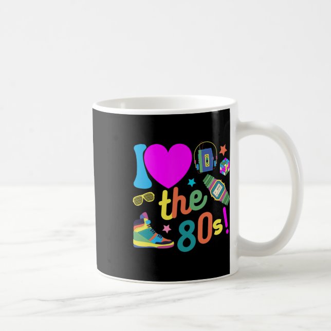 I Kärlek 80-talets fina Retro Party 80-talskonst f Kaffemugg (Höger)