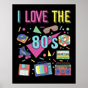 I Kärlek 80-talets kläder för kvinnor och Manar Pa Poster