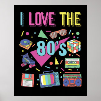 I Kärlek 80-talets kläder för kvinnor och Manar Pa Poster
