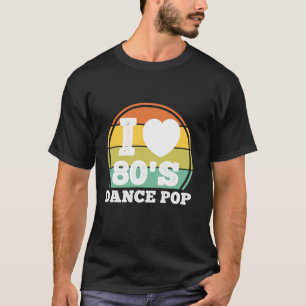 I Kärlek 80-talets poppmusik Retro 80:s Party Conc T Shirt