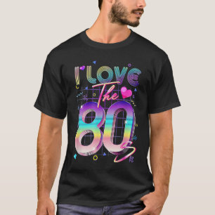 I Kärlek 80-talets Retro 1980-talskonst P T Shirt