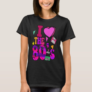 I Kärlek 80-talets Retro-Vintage 1980 Stil T Shirt
