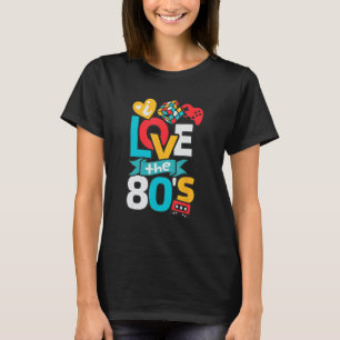 I Kärlek 80-talets Shirt 80-talskläder för kvinnor T