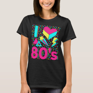 I Kärlek 80s Costume Temaparty 80s Outfit Retro Pa T Shirt