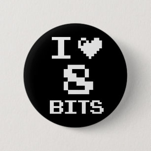 I Kärlek 8-bitar Knapp