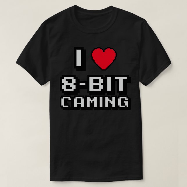 I kärlek 8-bitarsspel t shirt (Design framsida)