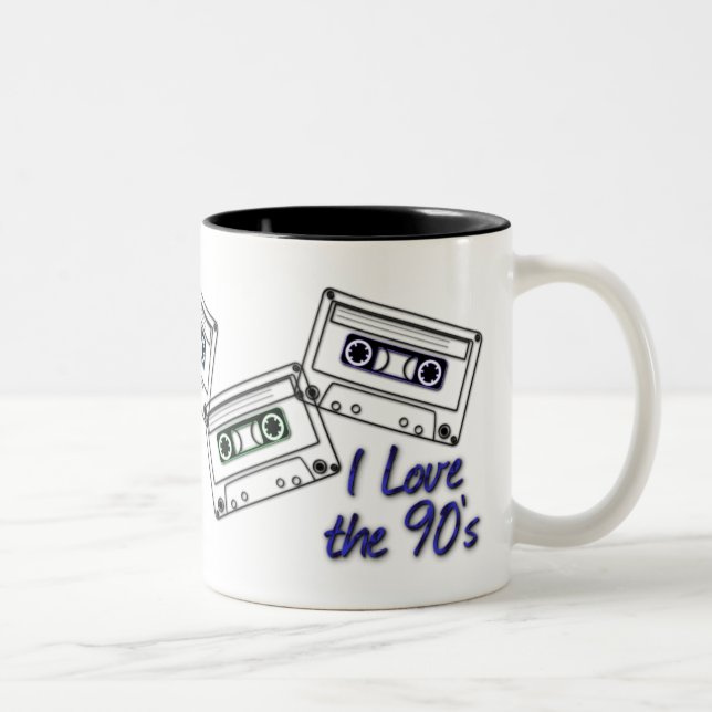 I Kärlek 90:s Old school-kassettkaffe Mugg (Höger)