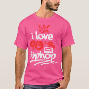 I Kärlek 90'S Hip hop 1990S Music Party Costume Re T Shirt