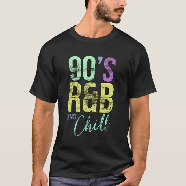 I Kärlek 90's RB Chill Rb Hip hop Music T Shirt (Framsida)