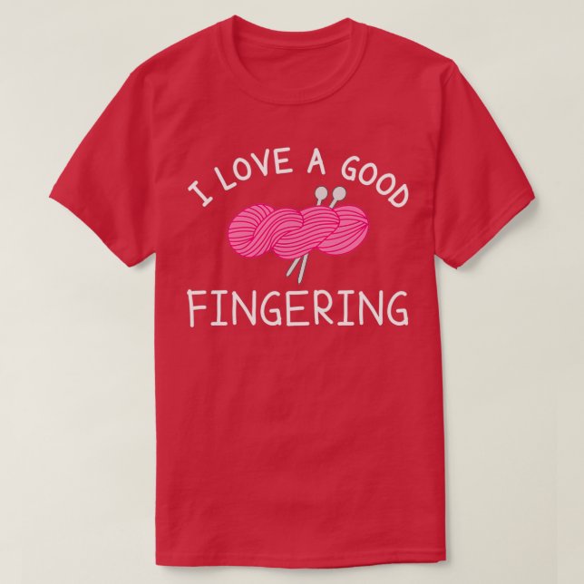 I kärlek a bra fingering Knitting T Shirt (Design framsida)
