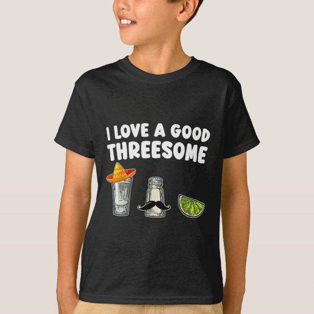 I Kärlek A Bra Threkant Tequila Cinco De Mayo Tequ T Shirt (Framsida)