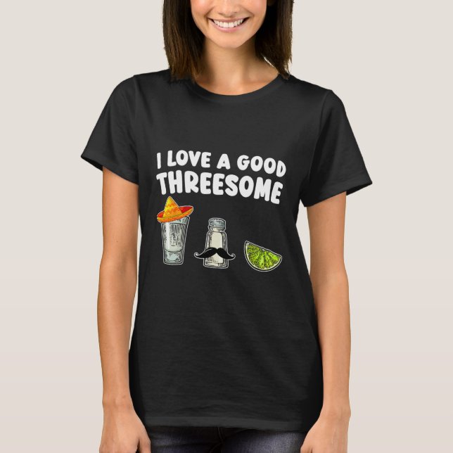 I Kärlek A Bra Threkant Tequila Cinco De Mayo Tequ T Shirt (Framsida)