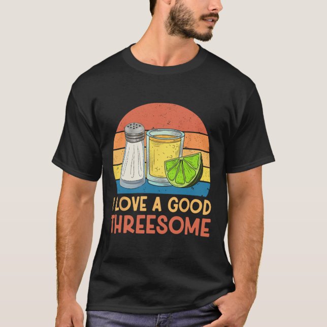 I Kärlek A Bra Threkant Tequila Cinco De Mayo Tequ T Shirt (Framsida)