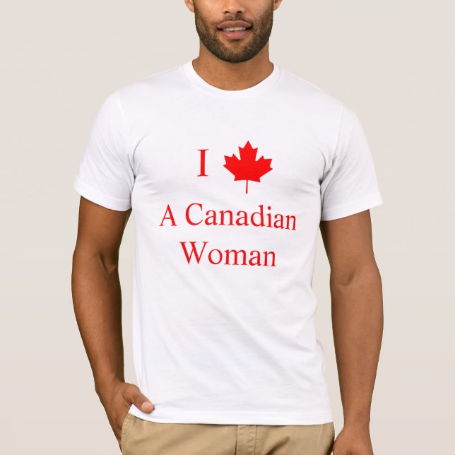 I Kärlek A Canadian Woman Tröja (Framsida)